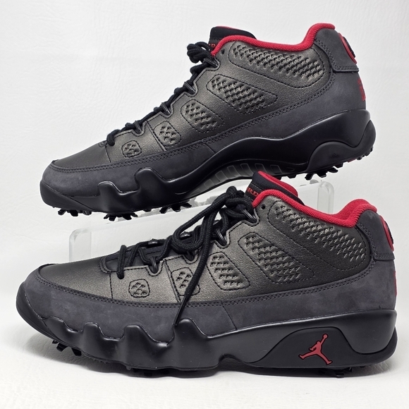 Nike Air Jordan 9 Low Golf Charcoal Men Size 8 Black True Red Shoes FJ5934-002 main image 7